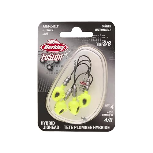 Berkley Fusion19 Hybrid Fishing Jigheads - color: Chartreuse, size: 4/0 Hook Size - 3/8 oz