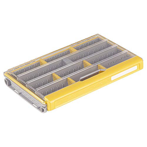 Plano Edge 3600 Terminal Tackle Storage, Gray and Yellow, Includes 10 Hook Retainers, Rustrictor Rust-Resistant Technology, Waterproof Premium Fishing Utility Box