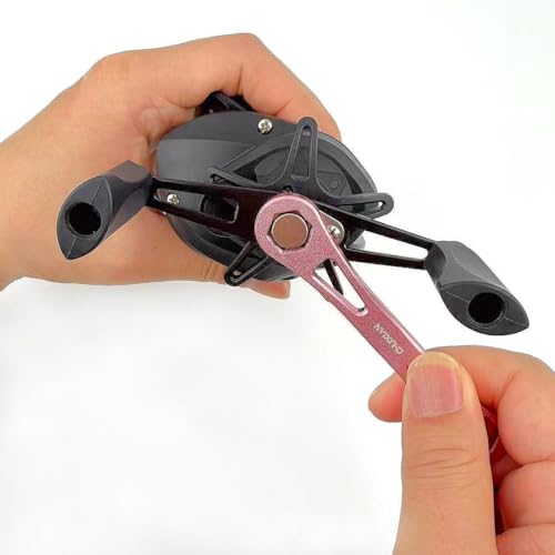Fishing Reel Cleaning, Repair & Maintenance Kit, 30-in-1 Precision Electric Screwdriver Set for Spinning & Baitcasting Reels - color: Pink