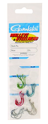 Gamakatsu Walleye Steelhead Assortment (25-Pack) - size: Size: 6