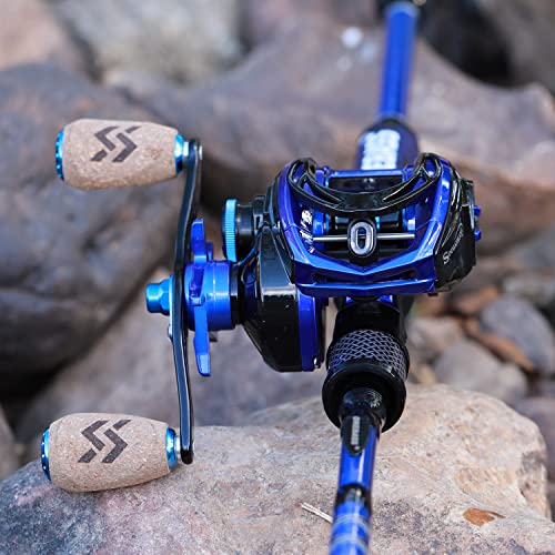 Sougayilang Baitcasting Reel, 7.0:1 Gear Ratio Super Smooth Power, 9 + 1 Shielded Ball Bearings Anti-Corrosion Baitcaster Reel Fishing Reel - color: Left Handed - 7.3:1