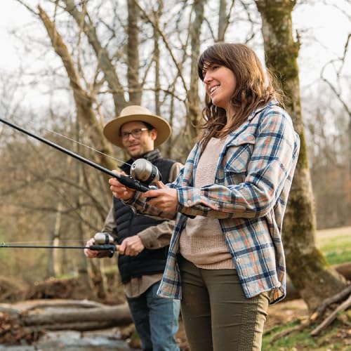 Zebco 33 Spincast Reel and Fishing Rod Combo, 6-Foot 2-Piece Fiberglass Rod with EVA Handle, Quickset Anti-Reverse Fishing Reel with Bite Alert - style: 6 Foot - Spincast - Silver/Black