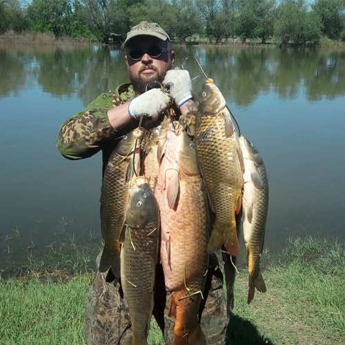 Fish Stringer Clip Large, Fishing Stringer Carry Multiple Large Fish, Quick Release 78”Steel Core Lanyard, Designed for Spearfishing, Kayak Fishing & Scuba Diving, Stainless - style: 1 Pack