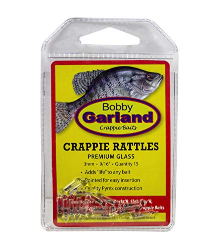 Bobby Garland Crappie Rattles for Soft Plastic Crappie Jigs, Fishing Accessories, 15 Count, 9/16"