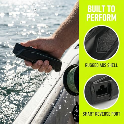 Electric Fishing Line Stripper (3.5m/s) – Battery Powered Portable Line Removal Tool for Spinning, Casting & Trolling Reels – Fast Wire Stripping & Spooling Aid for Anglers
