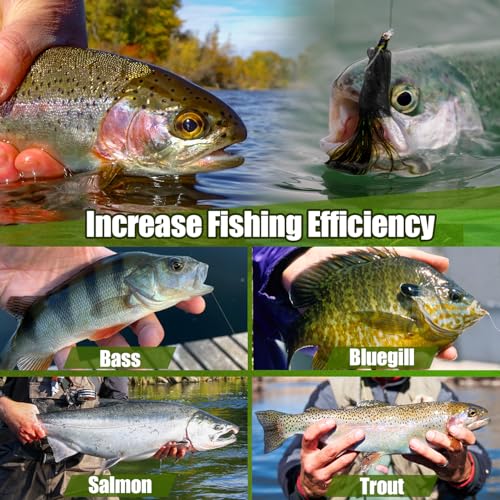 80 pcs YDIUDL 3rd Gen Fly Fishing Flies Kit - Hand-Tied Dry Flies for Trout, Bass, Salmon, Panfish - Delicate Lifelike Shapes, Lures for Freshwater Fly Fishing in Rivers & Lakes