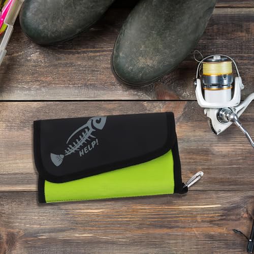 Zerodeko Portable Lure Bag Waterproof Fishing Tackle Storage Organizer with Large Capacity and Detachable Soft Bait Compartment for Freshwater and Saltwater Fishing – Fluorescent Green,