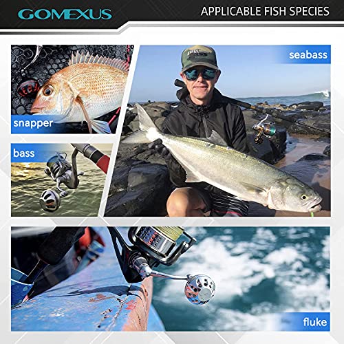 GOMEXUS Power Knob Compatible for Shimano Daiwa Spinning Reel Fishing Reel Handle Knob - color: Silver Black