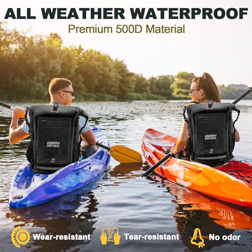 OSAH DRYPAK Waterproof Backpack Dry Bag 35L/55L/85Lā Heavy Duty Roll-Top Hiking Backpack for Travel, Kayaking, Boating, Camping, Rafting and Fishing - color: Black, size: 85L