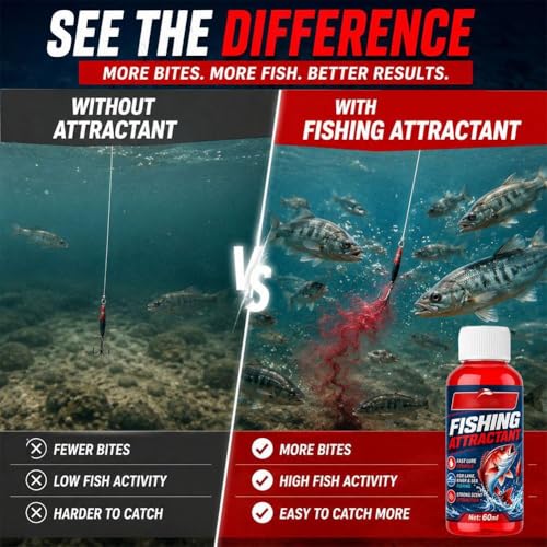 Concentrated Fish Attractant Liquid, 60ml Red Worm Liquid Spray, Powerful Bait Attractant Scent Bait Fish Attractants Liquids for Trout, Panfish and More, Enhances Scent & Improves Biteresponse - color: 1pcs