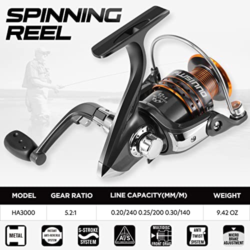 PLUSINNO Fishing Rod and Reel Combos Carbon Fiber Telescopic Fishing Pole with Reel Combo Sea Saltwater Freshwater Kit Fishing Rod Kit - color: 2PACK Full Kit with Carrier Case, size: 8.86 ft