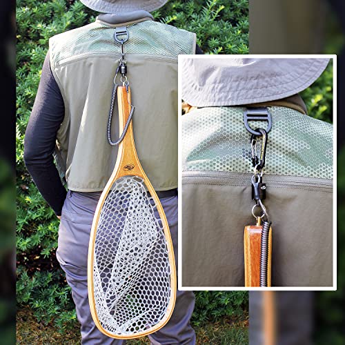 SF Fly Fishing Landing Net Soft Rubber Mesh Trout Net Catch and Release Net - style: Square Head Combo C