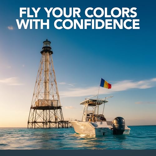 South Wind Designs Boat Rod Holder Flag Pole with Rotating Mounts - Premium Flagpole Kit with Swivel Mounts for Rocket Launcher & Fishing Boats, Fiberglass Rod, EVA Foam Base, 4th of July Decor - style: No Flag