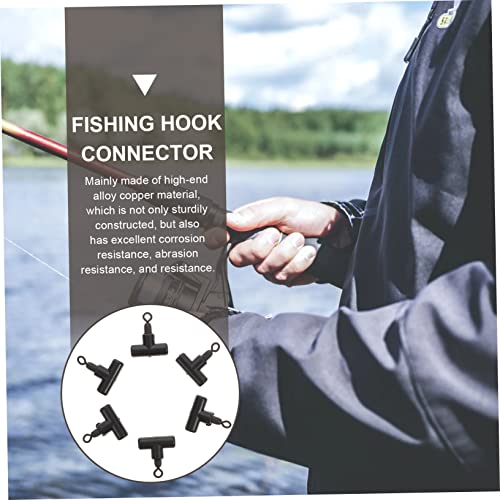 BESPORTBLE 15pcs Outdoor Fishing Rolling Swivels Strong Pulling Tee Fishing Swivel Connector for Line and Tackle