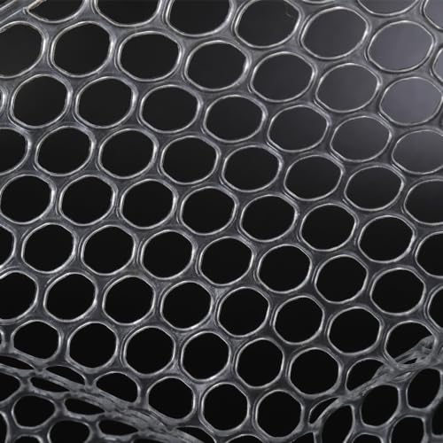 Kylebooker Fly Fishing Landing Net Wooden Frame Trout Fishing Net Soft Rubber Mesh for Catch and Release - color: Round Shape-Round Hole