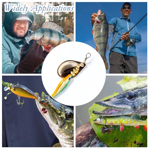 SUPERFINDINGS 120Pcs 4 Bags 4 Styles Stainless Steel Wire Spinner Baits 8.7-16cm Stainless Steel Fishing Spinner Shaft Fishing Looped Spinner Shaft for Fishing Lure Making Supplie