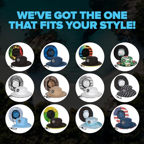Soul of Adventure Bucket Hat | UV 50+ for Adults | Sun Protection with Adjustable Fit, Moisture-Wicking Fabric - color: American Flag Navy