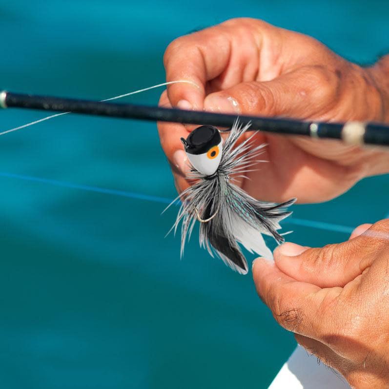 Fly Fishing Poppers, Topwater Fishing Lures Bass Crappie Bluegill Sunfish Panfish Trout Salmon Perch Steelhead Flies for Fly Fishing Bass Panfish Bluegill Trout Salmon - color: 10pcs-new design