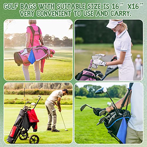 Batiyeer 30 Pcs Bulk Golf Towels for Golf Bags 16'' x 16'' Microfiber Fabric Golf Towel Waffle Pattern with Clip for Bags Men Mini Tournament Fitness Yoga Camping(Black, Blue, Gray) - color: Black, Blue, Gray