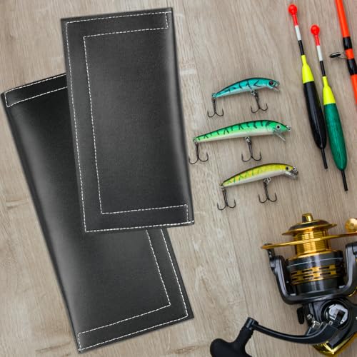 Fishing Lure Covers, 6 Pack Fishing Lure Wraps, PVC Leather Fishing Hook Covers Guard Bait Storage Protector Glove to Keep Fishermen Fishing Safe - size: L, 4.5 * 10.6IN for 6.5-9in Lures