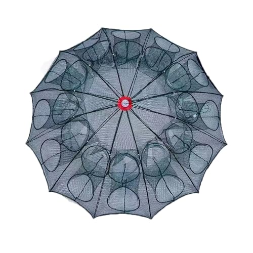 Persei Foldable Fishing Bait Trap Cast Net Cage Cast Dip Cage for Fish Shrimp Minnow Crayfish Crab Bait Trap Cage - color: 12 sides 24 holes