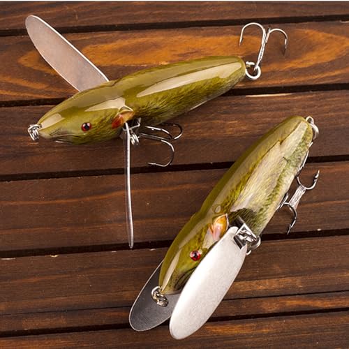 WOLFSKIN Topwater Bait Fishing Lure Crank Baits Floating Tractor Rat Lure Set Fishing Bait kit for Bass Freshwater Saltwater - color: Color-1