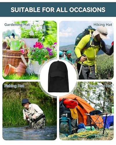 Zando Sun Hats with Neck Flap for Men UPF 50+ Waterproof Baseball Cap Adjustable Breathable Outdoor Hiking Fishing Hat - color: Light Grey