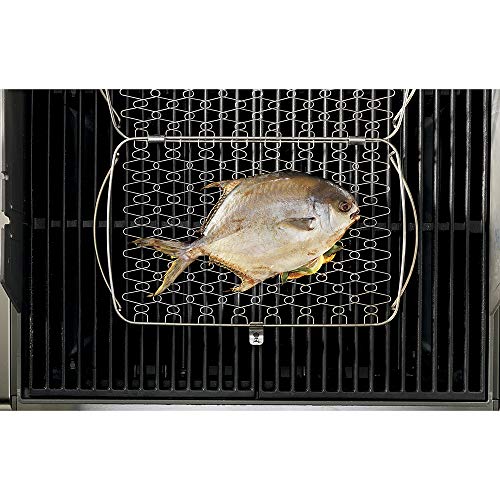 Weber Large Fish Basket – Flexible Wire Grilling Basket for Delicate Foods, Fits Weber Q 300+ Gas Grills & 18.5"+ Charcoal Grills - style: Easy Open Packaging