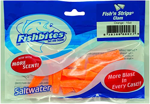 FishBites Fish'n Strips - Clam - color: Orange