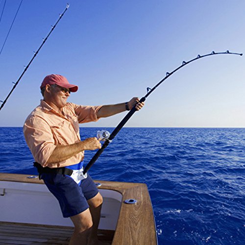 Ogrmar Fishing Belly top/Adjustable Fishing Rod Fighting Belt/Tackle Boat Fishing Rod Holder/Adjustable Support Waist Rod Holder Belt - color: Yellow