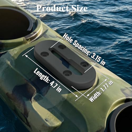 Kayak Track Rail - Low Profile Design for Fishing Rod,Cup Holders and Paddle Holders | High-Strength Nylon & Stainless Steel 304 | Kayak Accessories Mount Track & Rail System for Kayak - style: 4inch,4pcs