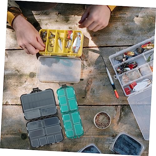 Kisangel 2pcs Portable Fishing Gear Boxes Lure Storage Organized Tackle Storage for Outdoor Activities
