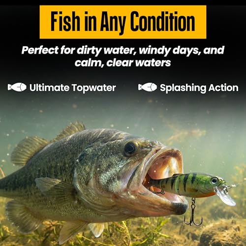 Headbanger Spitfire Topwater Fishing Lure (4-1/2" & 6-1/2") - color: Natural Shad, size: 6-1/2"