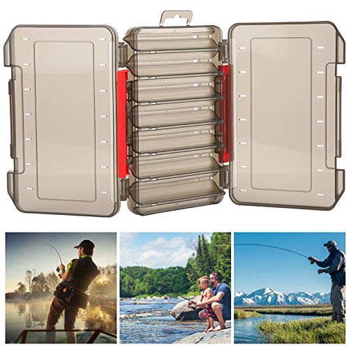Fishing Lure Box, Tackle Storage Organizer with Adjustable Compartments Transparent Lid for Fishing Baits Lures Hooks Terminal Tackle