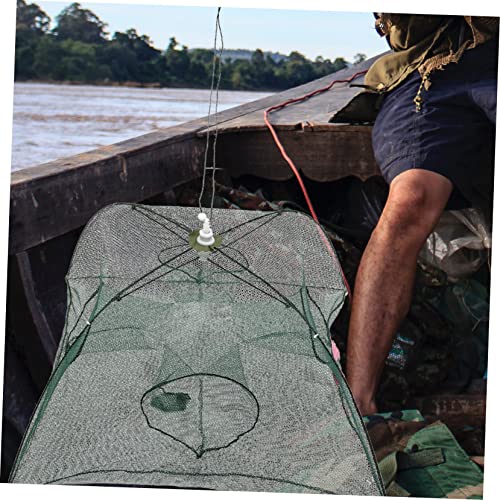 Fishing Net Portable and Foldable Umbrella Fishing Bait Net - Easy to Use Fishing Tool for Crayfish,Shrimp,Crab, Catfish - color: 4 Holes
