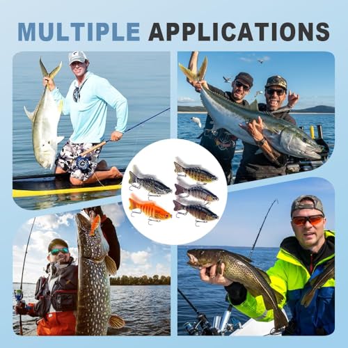 2026 Upgrade 3D Swimming Bait for Freshwater & Saltwater, Fishing Gear Attracts Fishing Lures Walleye Trout Bass, Fishing Lures for Beginners,Robotic Fishing Lure, Amateurs and Professionals - color: 3-pack -A