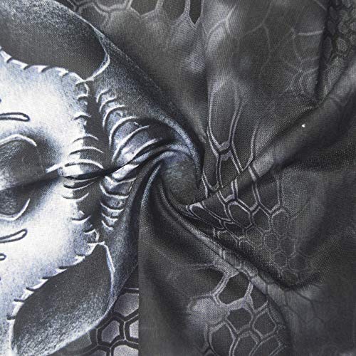 Obacle Skull Face Mask for Women Dust Wind Sun Protection Rave Festival Riding - color: Gray Net Face Black Nose