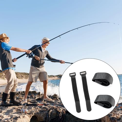 20-Pack Stretchy Straps & Tackle Ties for Fishing Rods - Elastic Rod Holder Straps for Organizing and Protecting Casting, Spinning, and Fly Rods - Angler's Accessories