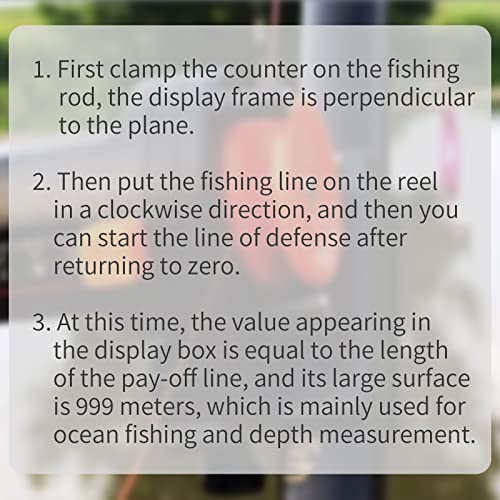 2PCS Fishing Line Depth Finder Counter, 0-999M Depth Gauge, Portable Fishing Tool Tackle