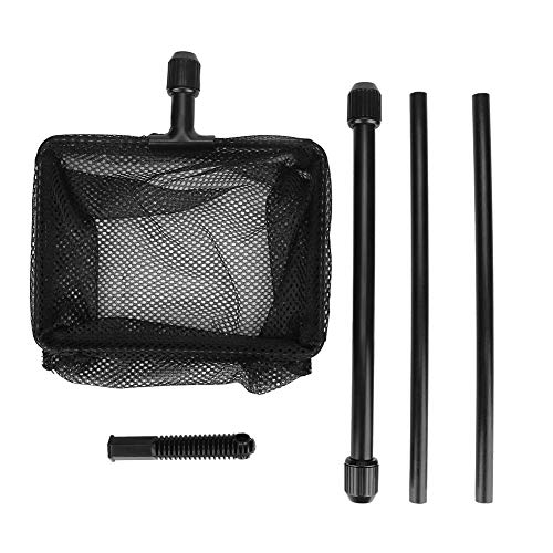 Aquarium Fishing Landing Net, Lightweight Telescoping Floating Catch and Release Tool for Tanks Ponds Plastic Black M 20 x 15 x 90cm 1 Pack - size: Medium
