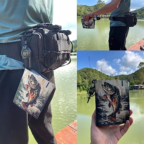 Fishing Lure Bag Binder, Soft Plastic Bait Storage Binder, Saltwater Resistant Tackle Bag with 9 Pocket Sleeves, Organize Storage Lines, Hooks, Sinkers, Rigs, Jigs Bait Bags for Fishing