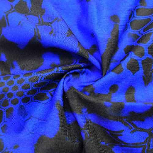 Obacle Seamless Face Mask Rave Bandana Men Women for Dust Sun Wind Protection - color: Python Skin Deep Blue Black