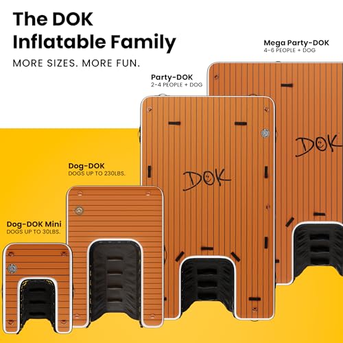 DOK Party-DOK Inflatable Dock Platform: Safe & Easy Water Access; Floating Non-Slip EVA Foam with Water Ramp for Pool, Dock, & Lake | Military Grade & High Visibility