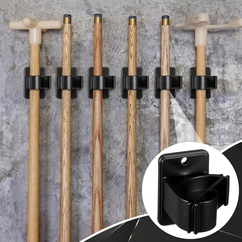20 Pcs Fishing Rod Clips Kit Upgrade 10 Adjustable Fishing Pole Rod Holder Clips and 10 Fixing Brackets, Billiards Cue Clip Pole Rods Holder Snooker Pool Cue for Wall Mounted Accessories