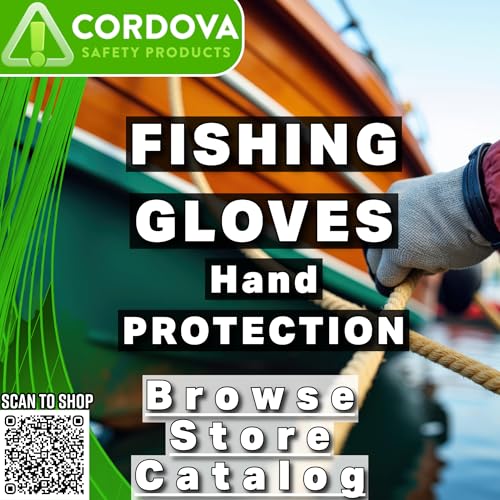 Cordova FP3988 Thermal Fishing Gloves, Two-Ply Thermal Lining, Fully Coated, Waterproof for Cold Weather, Salt & Fresh Water - style: 1-pack