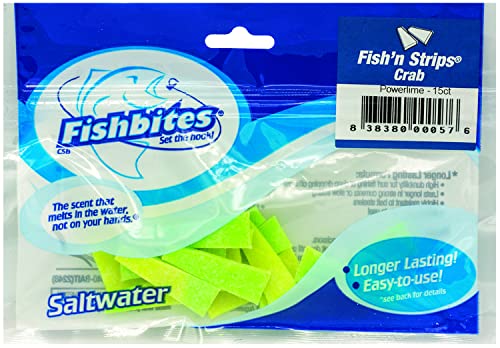 FishBites Fish'n Strips - Crab - color: Power Lime