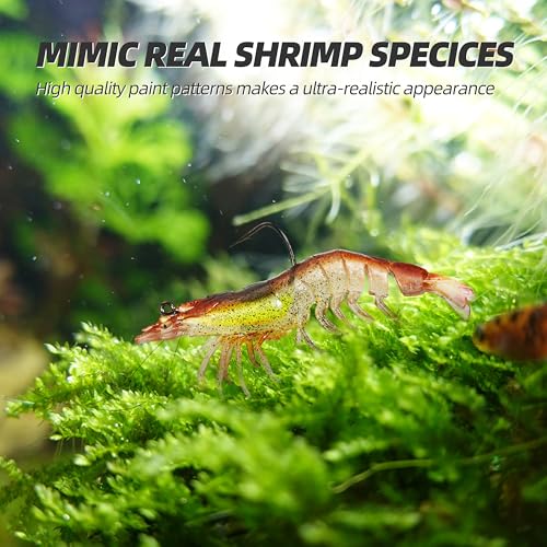 Pre-Rigged Weighted Shrimp & Crawfish Fishing Lures – Soft Bait with Lead Weight, Weedless, Realistic Action – Durable for Bass, Trout, Crappie, Saltwater & Freshwater Fishing - size: 4.7in-11/16oz