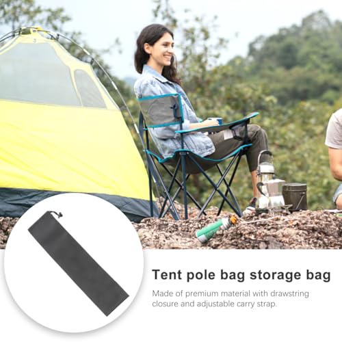 Toddmomy 2PCS tent pole bag fishing rod bag tent pole storage bag outdoor awning portable clothesline hiking poles bag pole carry bag portable storage pouch fishing rod pouch camping cane