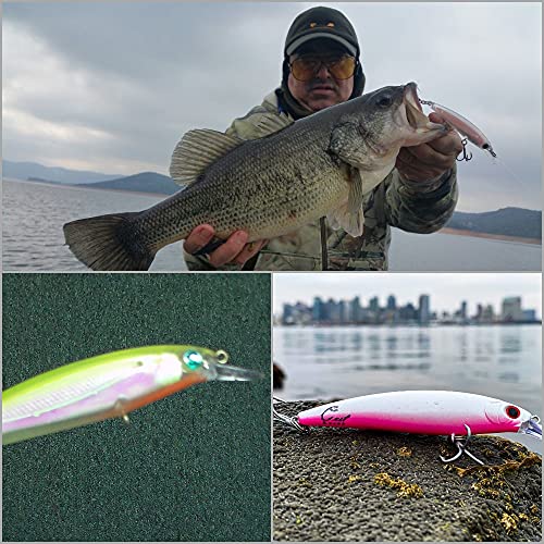 10 Blank Unpainted Minnow Crankbait Topwater Lipless Jerkbait Fishing Lures V3 - color: UPM600P10