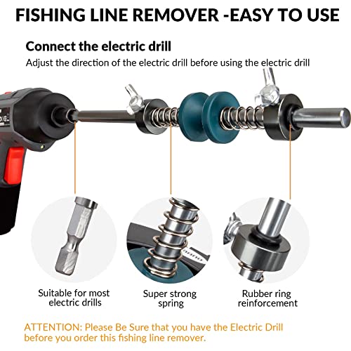 THKFISH Fishing Line Spooler Fishing Line Winder Spooler Fishing Accessories Adjustable Stable Portable Fishing Line Spooler/Fishing Line Remover - color: C- Line Remover